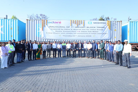 Milestone movement  in sustainable  Logistics at Adani  ICD Malur,  Bengaluru